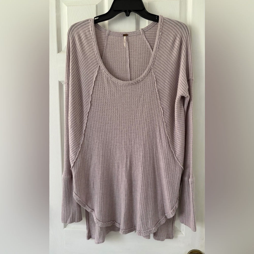 Free People Lavender Long Sleeve Top